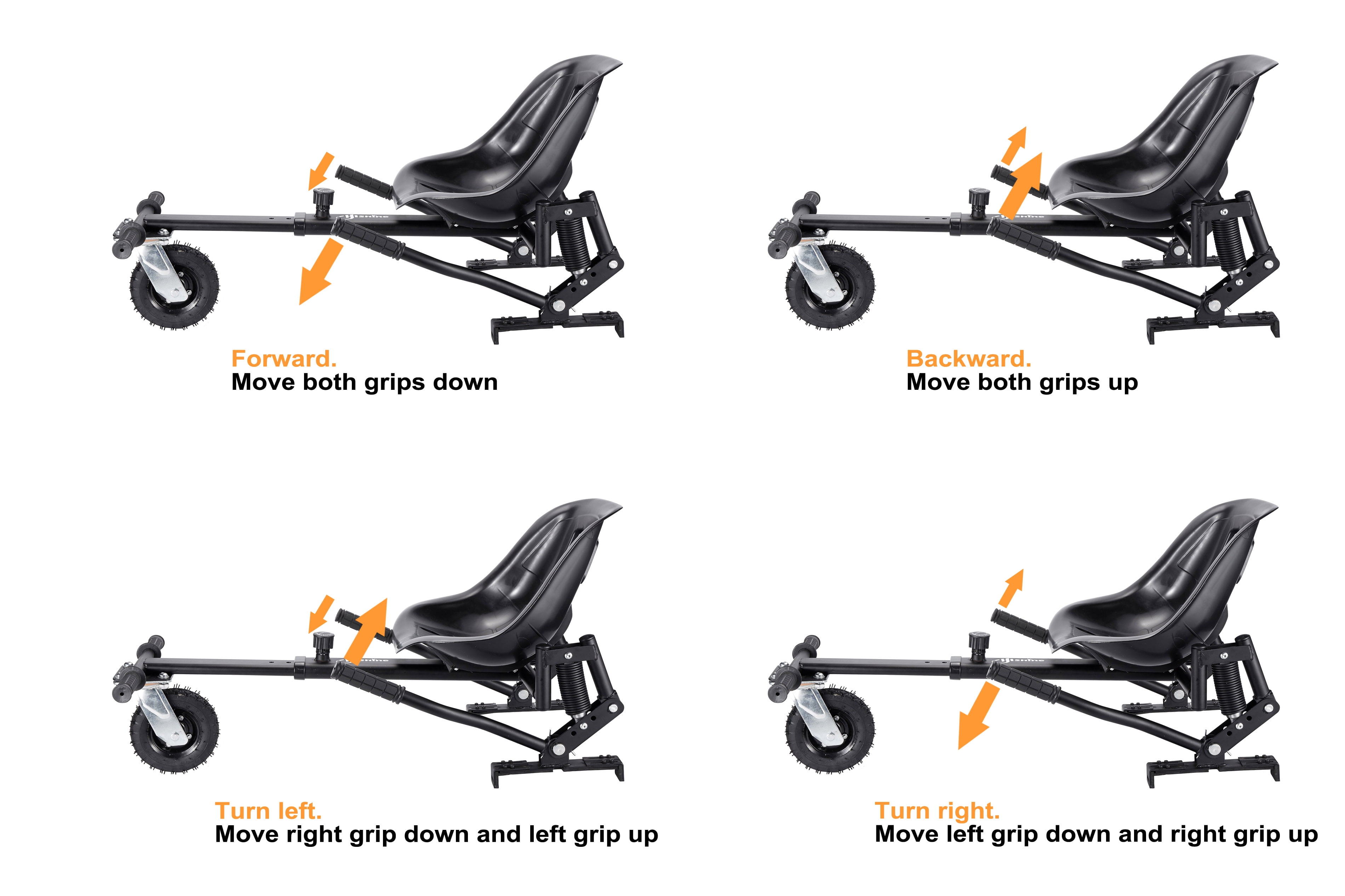 All In One Hover Cart Attachment For Hover-Rider - Transform your Hover-Rider into a Go Kart with Hovercart - Red