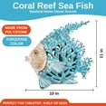 thumbnail image 4 of Corner Merchant Ocean Decor Coral Reef Angelfish Sculpture Beach Home Decor Coastal Tabletop Collection 12 in x 11 in (Turquoise), 4 of 5