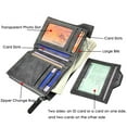 thumbnail image 3 of Egoelife Wallet for men RFID Blocking PU Leather Slim Bifold Wallet with 2 ID Window Zipper Pocket Credit Card Holder, 3 of 7