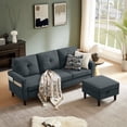 thumbnail image 3 of Soscana Canapé Sectionnel de Salon avec Ottoman Réversible 3 Places Canapé en L Convertible Modulaire pour Maison Petit Espace Appartement Bureau Studio, Conception de Rangement, Assemblage Sans Outils, 3 of 12