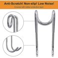 thumbnail image 2 of 2 Pack Over Shower Glass Door Hooks, Polished Silver, 304 Stainless Steel Rack, 2 of 3