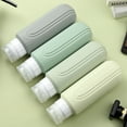 thumbnail image 3 of Micebay Leak-Proof 6-oz Silicone Squeezable Travel Bottles for Toiletries, Refillable Travel Size Containers, BPA Free, TSA Approved, Mint Gray, 4 Pack, 3 of 9