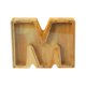 thumbnail image 2 of Lata de ahorro de madera con letras en inglés y cristal transparente., 2 of 6