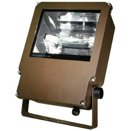 

Dabmar Lighting DF6591-BZ 12.90 x 9 x 3.50 in. 120 V 50 watts Powder Coated Cast Aluminum Medium HID Flood Fixture Light with Double Ended High Pressure Sodium Lamp Bronze