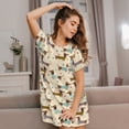 thumbnail image 3 of Naloa Dachshund Dog Print Women Nightgowns,Womens Loungewear,Short Sleeve Sleepwear,Comfy Ladies Nightdress, 3 of 6