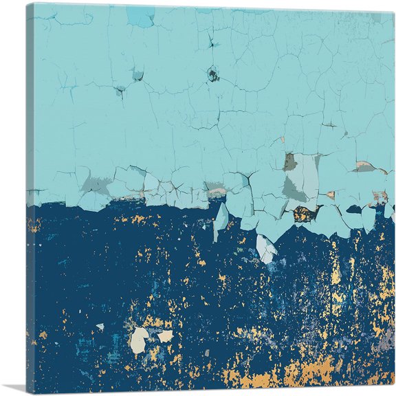 ARTCANVAS Cracked Paint Home decor Canvas Art Print - Size: 12" x 12" (0.75" Deep)