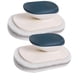 thumbnail image 2 of 2 esponjas de limpieza para cocina y baño, cepillos colgantes para lavar platos, esponjas con mango para el hogar (azul oscuro), 2 of 7