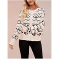 thumbnail image 5 of Women'S Valentine'S Day Love Heart Cardigan Cute Soft Open Front Knit Sweater Black Color M, 5 of 6