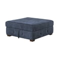 thumbnail image 3 of Lexicon Raife 4-Piece Chenille Sectional with Right Chaise and Ottoman in Blue, 3 of 14