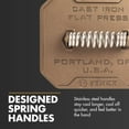 thumbnail image 4 of FINEX 8" Flat Press - Cast Iron Flat Press - For Bacon, Veggies, Sausages & More - Stronger Searing - Pre-Seasoned Cast Iron - Compatible with FINEX Skillets, Grill Pans & Griddle, 4 of 7