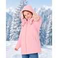 thumbnail image 5 of Lanbubble Girls Winter Coat Fleece Lined Hooded Puffer Jacket Outerwear with Pockets Sizes 5-12 Years, 5 of 9