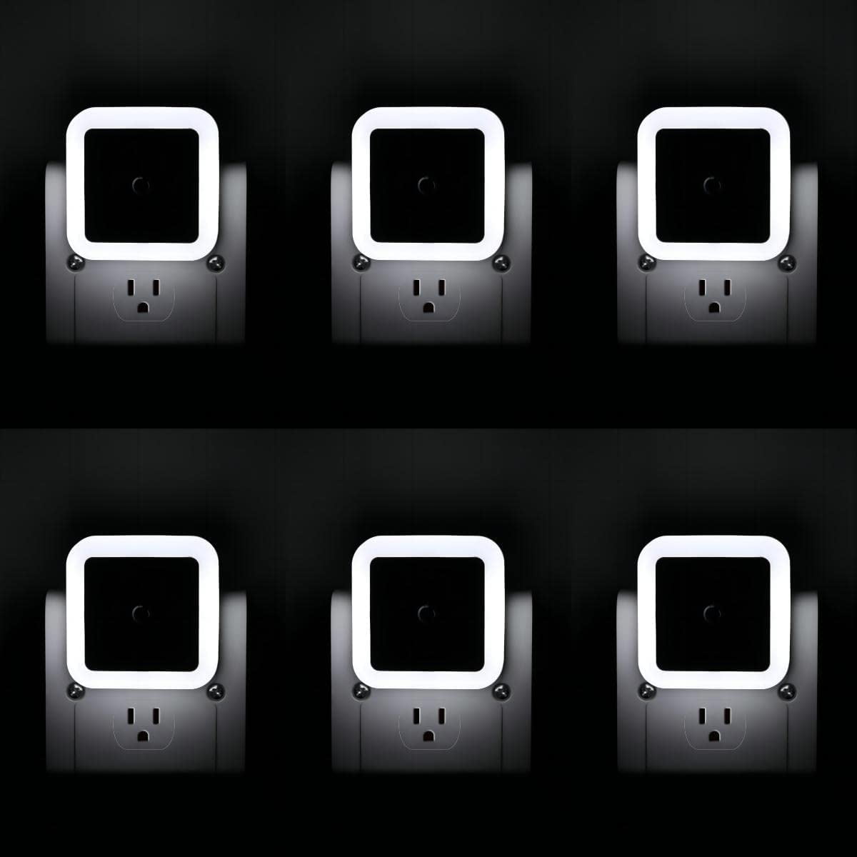 6 Pack Night Light Daylight, LED Night Lights Plug into Wall with Dusk