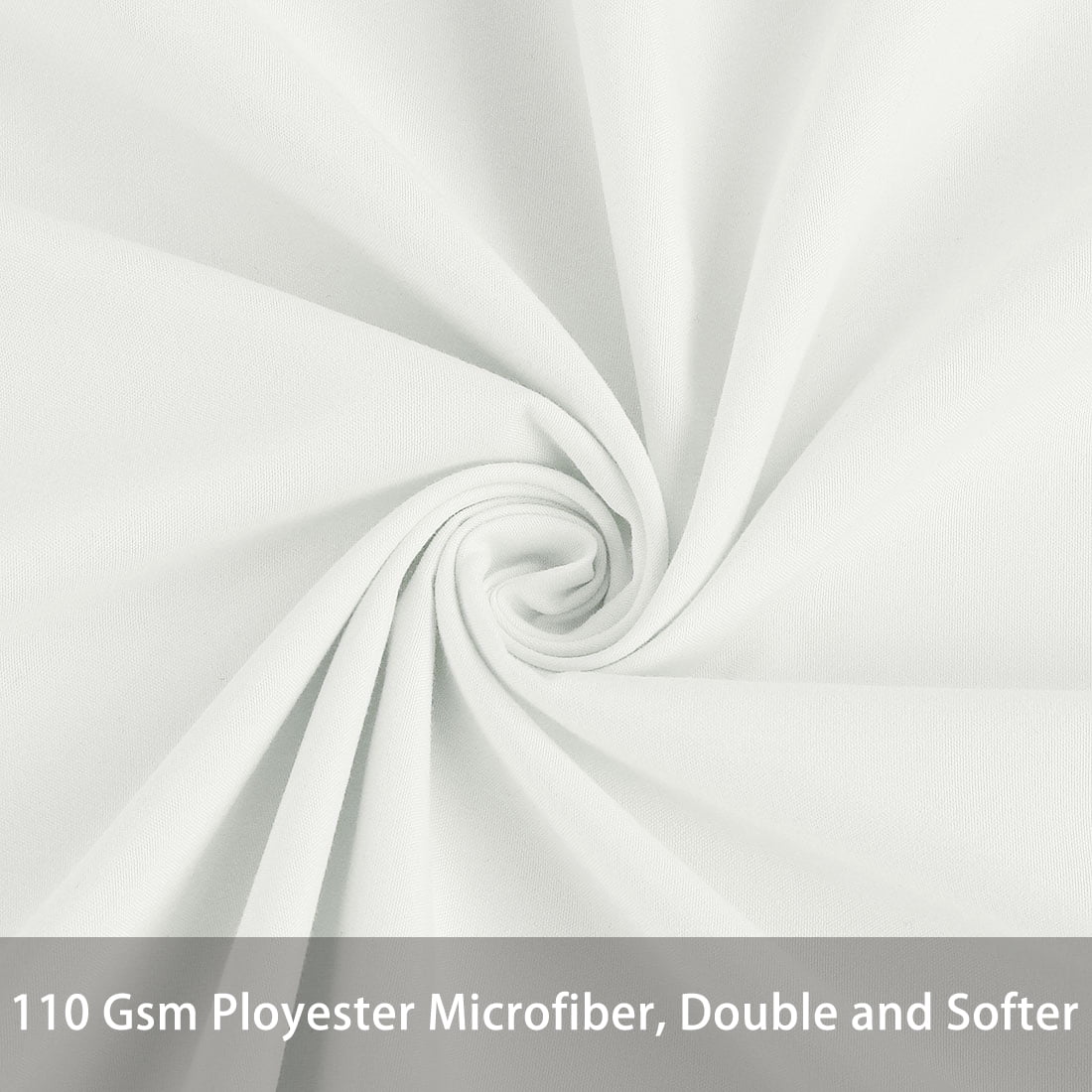 Unique Bargains 2 Packs Brushed Microfiber Body Pillowcase White 20" x 48"