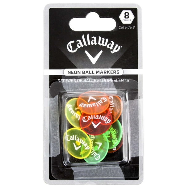Callaway Neon Golf Ball Markers, 8Count