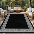 thumbnail image 3 of Outdoor Rug 3x5 ft Black White Greek Key Pattern Waterproof Outdoor Patio Rug Mat Non Slip Outside Area Rugs Carpet for RV,Camping,Porch,Deck,Pool,Balconybackyard,Geometric Modern, 3 of 9