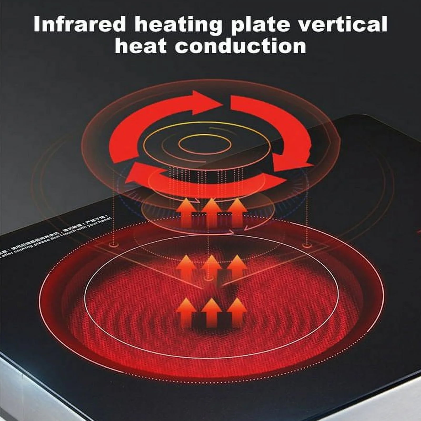 Electric Ceramic Stove, 3500W Portable Cooktop, Infrared Induction Cooker Hot Plate Knob Control Temperature & Touch Control, One-piece Panel, for All Cookware