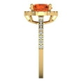 thumbnail image 3 of 1.8 ct Round Cut Simulated Red Diamond Halo Engagement Ring for Women in 18K Yellow Gold, 3 of 5