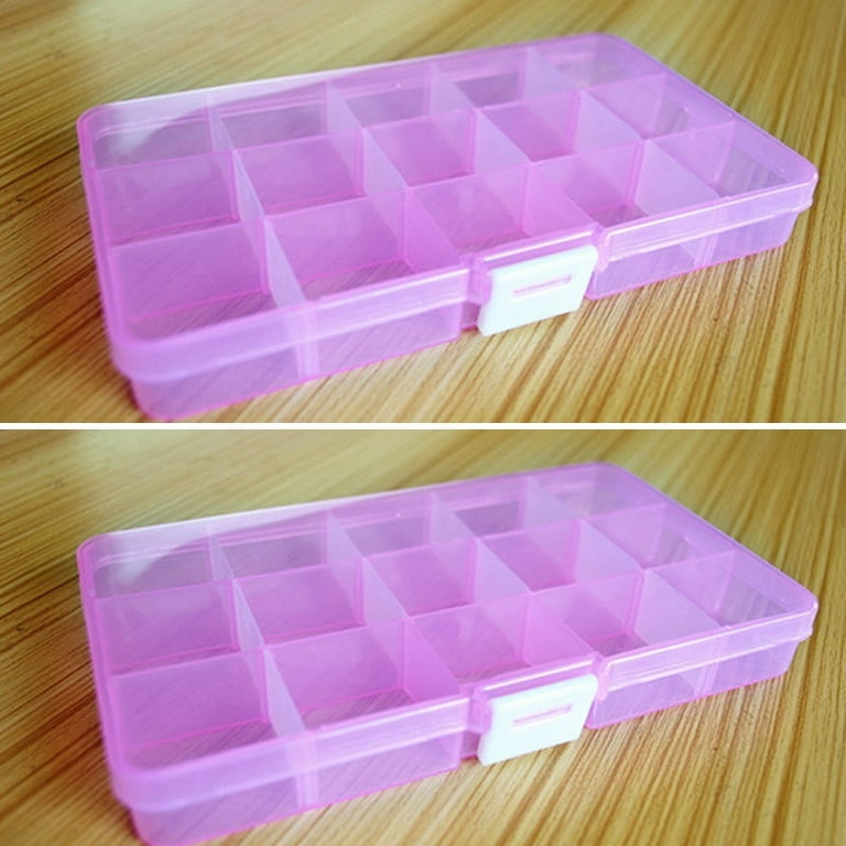 Plastic Storage Boxes Slots Adjustable Packaging Transparent Tool Case Craft  Organizer Box Jewelry Accessories Rectangle Plastic Jewelry Box with  Movable Divide… in 2023