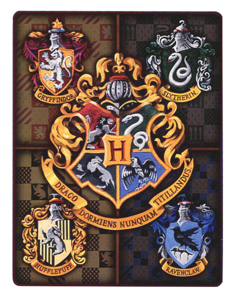 Northwest Harry Potter Houses Of Hogwarts Oversize 60x80 Royal Plush Throw Blanket Walmartcom Walmartcom