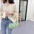 thumbnail image 3 of Bolsa Bolso de hombro plisado Mujer Sólido PU Elegante Bajo el brazo Nube (Verde) Ehuebsd Nuevos Originales, 3 of 9