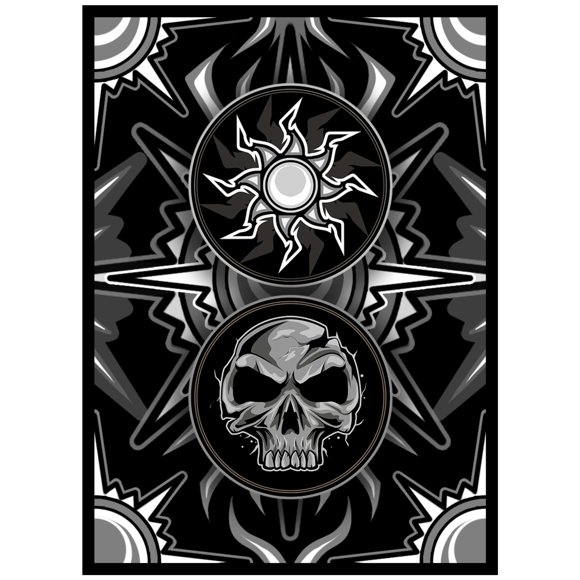 Fundas para cartas Realm Guard 100 unidades, textura mate negro