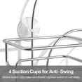 thumbnail image 5 of Shower Caddy Organizer Hanging Over Head, Bathroom Shower Rack Hanger with Hooks for Razors - Bronze, 5 of 9