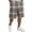 Earthy Yellow, variant on Delconic Men Holiday Tartan Plaid Quick Dry Knee Length Casual Shorts Elastic Drawstring Waist Side Pockets Loose Fit Short Pants For Summer Beach Gym Hiking Daily Black L