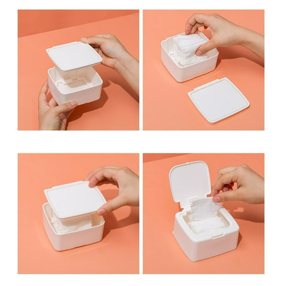 Specollect Small Plastic Containers Transparent Storage Box with Hinged Lid for Small Items Crafts Jewelry