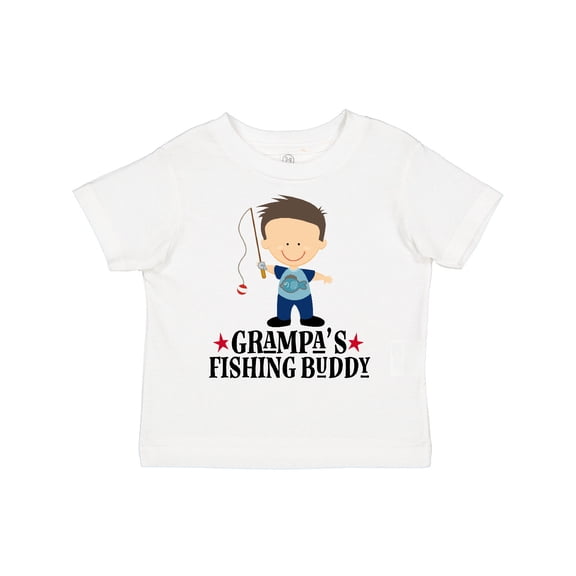 Inktastic Grampa Fishing Buddy Boys Boys Toddler T-Shirt