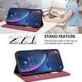 thumbnail image 3 of Wallet Case for iPhone 17 Pro RFID Blocking Flip Cover with Card Slots & Kickstand Red, 3 of 7