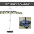 thumbnail image 5 of Topcobe 15-Foot Rectangular Steel Market Umbrella for Outdoor Deck, Pool, Patio, with UV Sun Protection and Easy Crank, Beige for Comfortable Shade, 5 of 9
