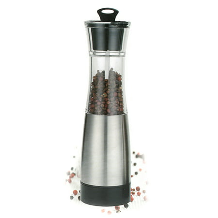Stainless Steel Electric Gravity Battery Operated Pro Salt Pepper Mill Grinder Kitchen Cooking