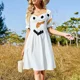 thumbnail image 4 of ¡Persona de nieve! Vestido de manga corta, traje de festival para mujer, vestido elegante y chic para mujer., 4 of 7