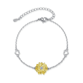 thumbnail image 1 of Pulseras De Girasol Plata 925 Joyeria Regalo Para Mujeres Malubero Plateado, 1 of 5