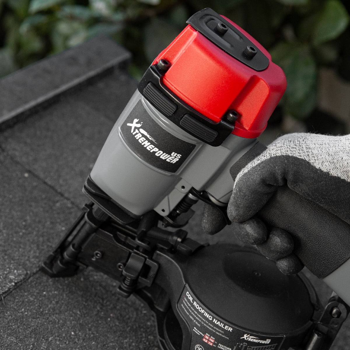 XtremepowerUS 15° Pneumatic Coil Nailer, 3/4" to 1-3/4" Nails, 70–110 PSI, 120-Nail Capacity