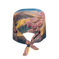 thumbnail image 2 of Yiaed Cherry Blossoms Pattern Working Cap,Tie Back Scrub Cap,Adjustable Working Hat Sweatband, Elastic Bandage Tie Back Hats,Breathable Headgear, 2 of 8