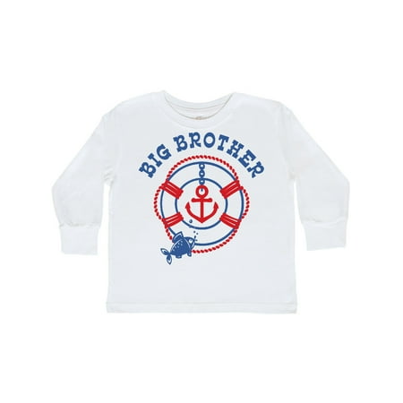 

Inktastic Nautical Big Brother Gift Toddler Boy Girl Long Sleeve T-Shirt