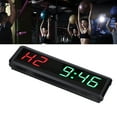 thumbnail image 1 of Gym Timer Clock, DC 5V 1.8 Inch Large Digital Workout Clock with Remote Control, USB Rechargeable Smart LED Countdown Colck Interval Timer with Buzzer for Home Gym Garage, 1 of 7