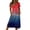 Blue, variant on Dresses for Women 2026 Patriotic American Flag Flowy Boho Crewneck Short Sleeve Dresses Beach Vacation Clothes,Red (S)