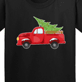 thumbnail image 4 of Inktastic Christmas Vintage Truck with Christmas Tree Youth T-Shirt, 4 of 5