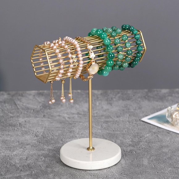 Soporte para exhibición de brazaletes Fernando con base de metal para almacenamiento de joyas