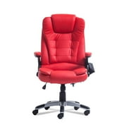 Executive Ergonomic PU Leather Heated Vibrating Massage Office Chair