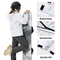 thumbnail image 3 of TACVASEN Women's Winter Waterproof Windproof Snow Ski Jackets Warm Thermal Fleece Thick Hooded Coat with Multi-Pockets for Outdoor Hiking Snowboarding White XL, 3 of 7