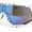 White - Blue Mirror, variant on Mens Paint Splatter Oversize Shield Curved Wrap Color Mirror Sport Sunglasses Navy - Purple Mirror