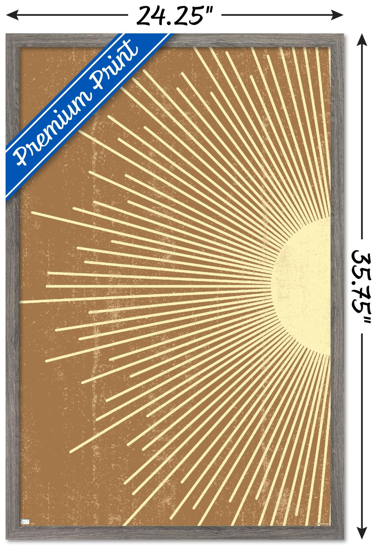 Abstract Sun Wall Poster, 22.375" x 34" Framed