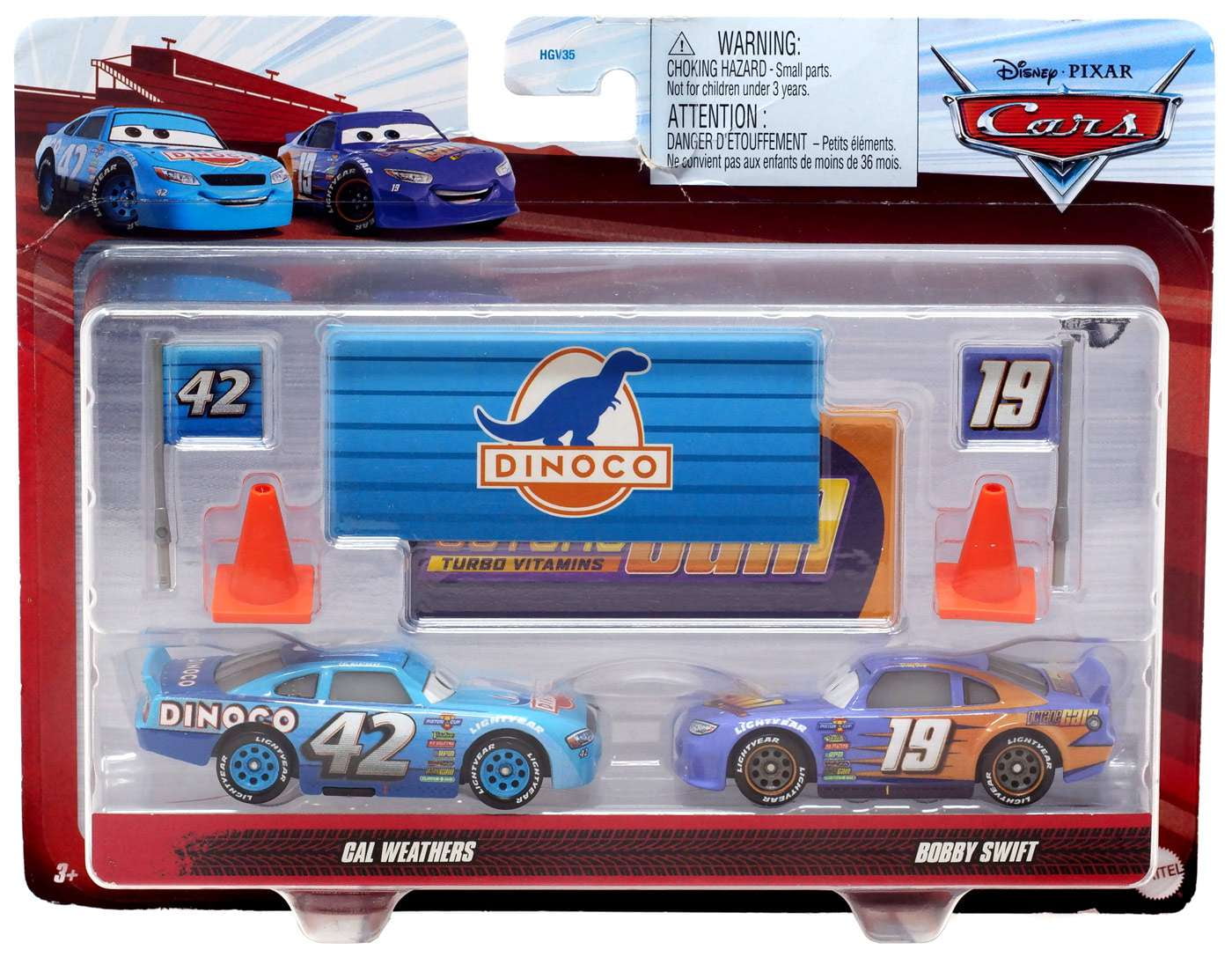 Disney / Pixar Cars Metal Cal Weathers & Bobby Swift Diecast Car 2Pack