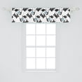 thumbnail image 2 of Ambesonne Animal Window Valance, Hand Drawn Hipster Animal, 54" X 12", Blue and Charcoal Grey, 2 of 3