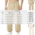 thumbnail image 3 of Muscularfit Gym Pants with Pockets Mens Casual Pants Joggers Sports Pants Drawstring Cargo Pants for Men Yellow Low Rise Taper Baggy Size M, 3 of 9