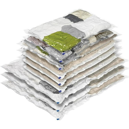 Honey Can Do Clothes Vacuum Bag Combo Set, Clear (9-Pieces)