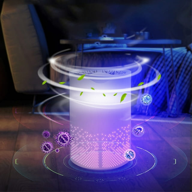 Purificador de aire pequeño para dormitorio y oficina | Filtro HEPA de 360° para caspa de mascotas y alergias | Modo de suspensión ultrasilencioso de 24 dB | Cubre 20 m² | Portátil y de bajo consumo